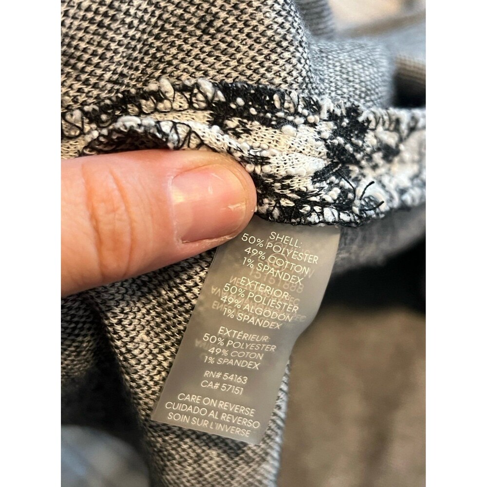 Andrew Marc Women’s Black & White Houndstooth Midi Front Tie Dress Size 16 - Picture 12 of 12